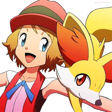 Serena and fennekin by batnado on DeviantArt