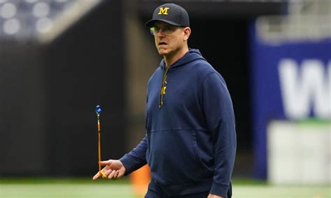 Michigan Football Coach Harbaugh Responds To Media Narratives