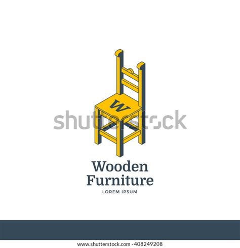 Wooden Furniture Logo Template Wood Chair Stock Illustration 408249208