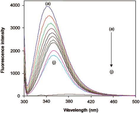 Fluorescence Spectra Of Bsa M In The Presence Of Fos A To