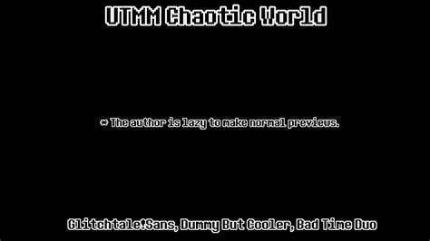 Roblox UTMM Chaotic World Glitchtale Sans Dummy But Cooler Bad