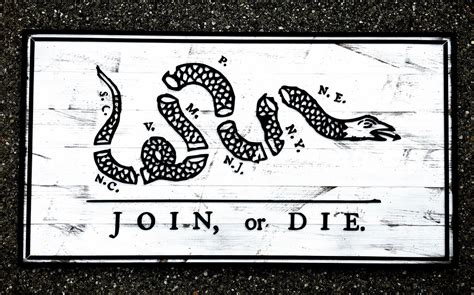 Join Or Die Vintage Wood Flag – Patriot Wood