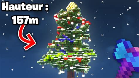 J’ai Construit Un Sapin De Noël GÉant Sur Minecraft Youtube