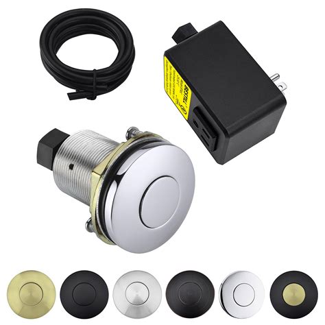 Snapklik.com : Garbage Disposal Air Switch Kit, UL Listed, Stainless