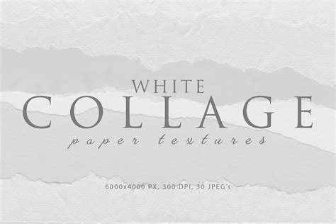 Collage White Paper Textures Graphic by ArtistMef · Creative Fabrica