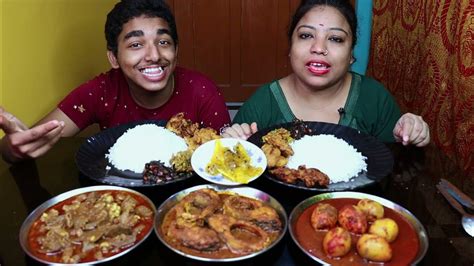 Eating Aamer Chutney With Rice And Egg Curryeating Show Bengali