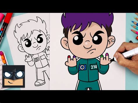 How To Draw Thanos From Squid Game Easy Drawing Tutorial Bilarasa