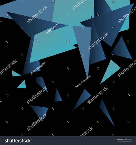 Abstract Blue Triangle Geometric Background Vector Stock Vector