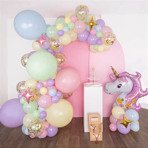 Set Aranjament Baloane Unicorn Pastel Multicolor Bucati Emag Ro