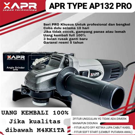 Jual APR JAPAN GERINDA TYPE AP132PRO GARANSI RESMI 5TH BERKUALITAS