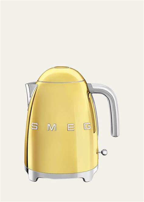 Smeg Metallic Retro Style Electric Kettle Gold Editorialist