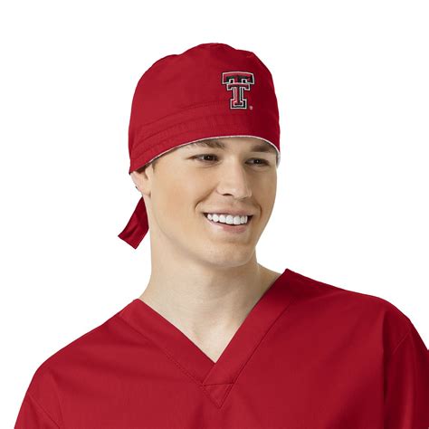 Texas Tech University Red Raiders Scrub Cap For Men Red Scrubs Mens