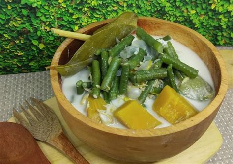 Resep Sayur Santan Kacang Panjang Labu Terong Dan Teri Medan Oleh Hj