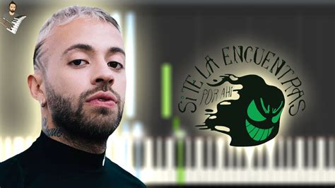 Feid Si Te La Encuentras Por Ahí Instrumental Piano Tutorial