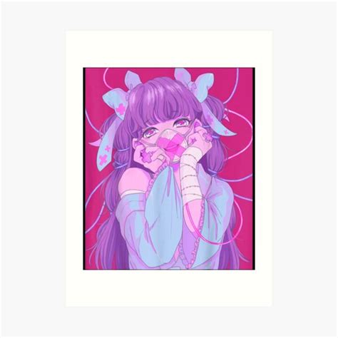 Pastel Goth Yami Kawaii Menhera Waifu Anime Girl Art Print For Sale