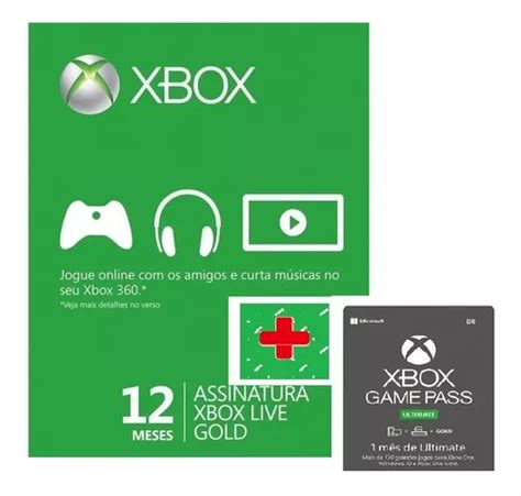 Xbox Live Gold 12 Meses 1 Mês De Game Pass Ultimate Código