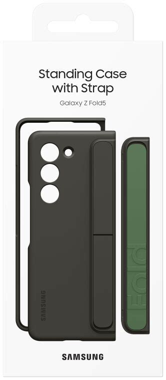 Origineel Samsung Galaxy Z Fold 5 Hoesje Standing Case Strap Graphite