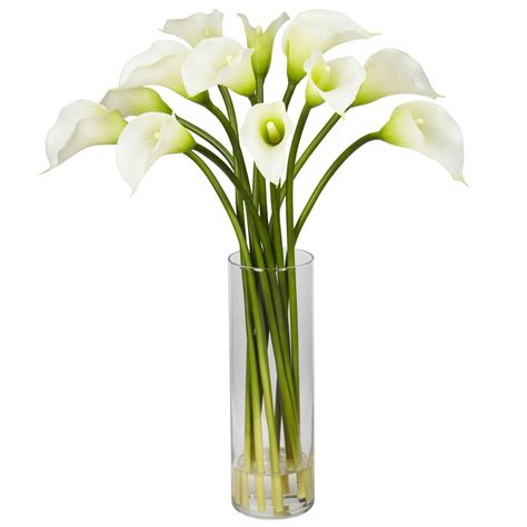 Mini Calla Lily Silk Flower Arrangement 1187 Nearly Natural