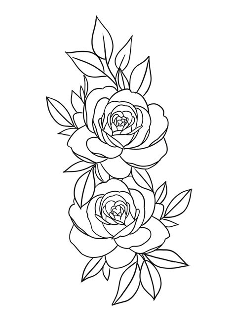 Pin By D Kula On Ipad Szkice Tattoo Stencil Outline Flower Outline