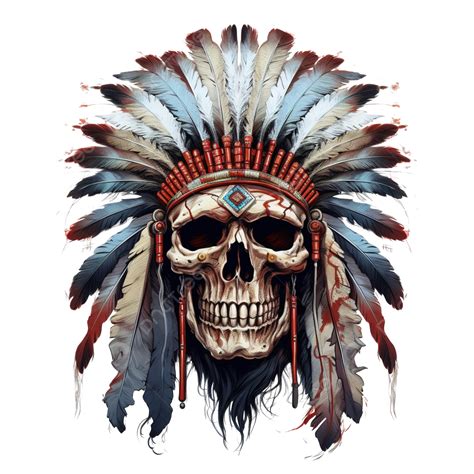 Skull Chief Indian Native America Chief Indian Native PNG