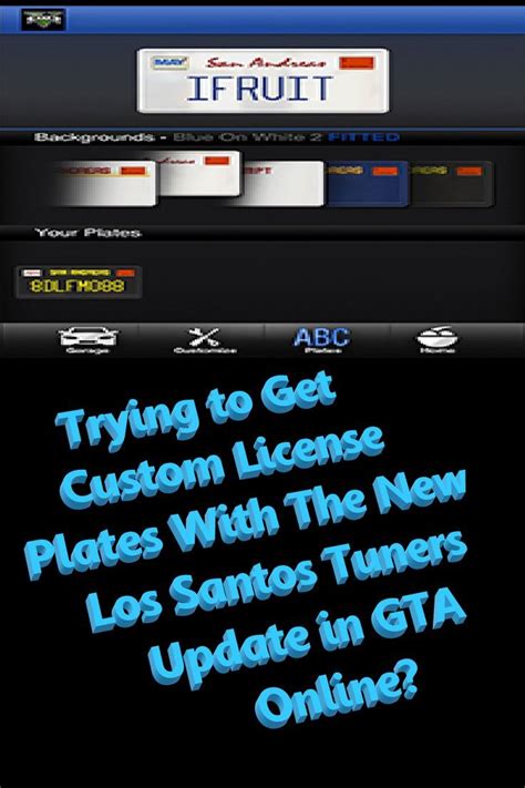 Customize Your License Plates With The Los Santos Tuners Update In Gta