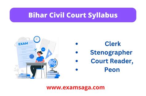 Bihar Civil Court Syllabus Clerk Stenographer Court Reader