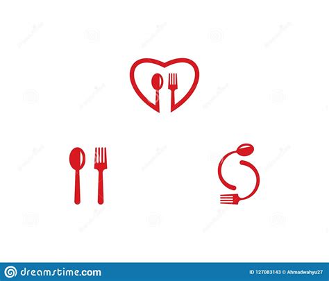 Vector Del Icono De La Fork Y De La Cuchara Ilustraci N Del Vector