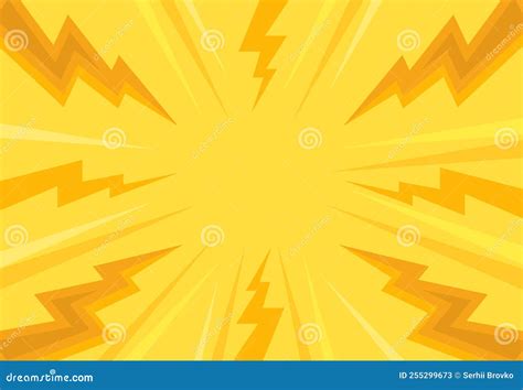 Lightning Explosion Pop Art Retro Comic Style Background Vector