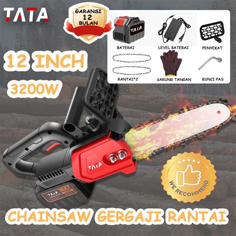 Jual TATA 12 Inch Chainsaw Gergaji Mesin Listrik Rantai Elektrik Mini