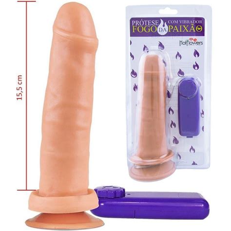 Pênis Real ventosa e Vibrador Fogo da Paixão x Hot Flowers Sex shop Loja Pimenta
