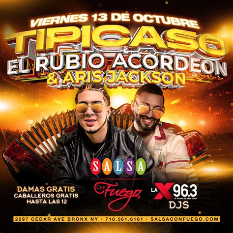 El Rubio Acordeon And Aris Jackson Tickets Boletos Salsa Con Fuego