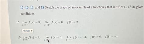 Solved 15 16 17 And 18 Sketch The Graph Of An Example Of A