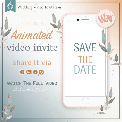 Animated Save The Date Video Invitation Save The Date Video Etsy