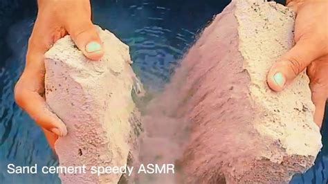 Asmr Very Soft Dusty Pure Cement Sand Chunks Crumble In Lots Of Water