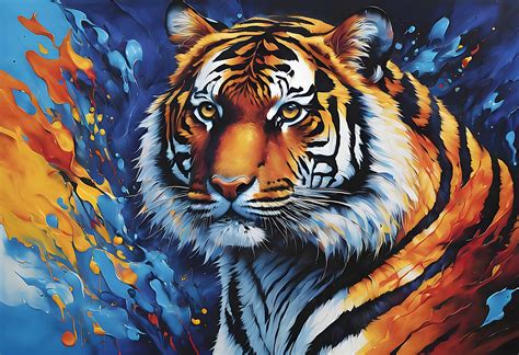 Tiger Abstract Art Illustration Free Stock Photo Public Domain Pictures