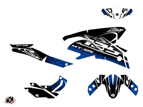 Yamaha Street Bike Mission Serie Graphic Kit Black Blue Kutvek