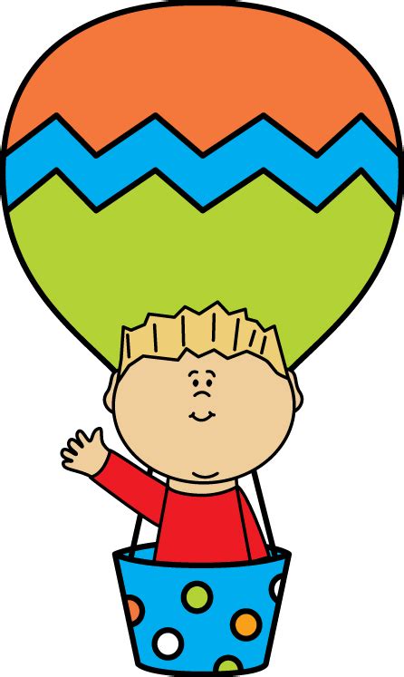 Boy In A Hot Air Balloon Clip Art Boy In A Hot Air Balloon Image