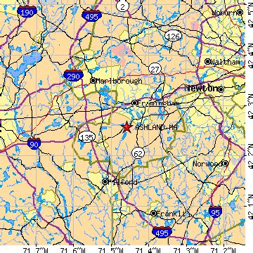 Ashland, Massachusetts (MA) ~ population data, races, housing & economy