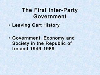 inter party government revision