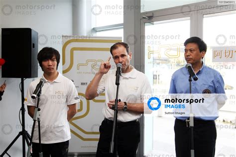 L To R Ma Qing Hua CHN HRT Formula One Team Development Driver At