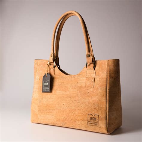 Beautiful Tote Handbag From Natural Cork Free Shipping Vegan