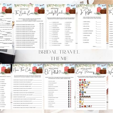 Travel Bridal Shower Etsy