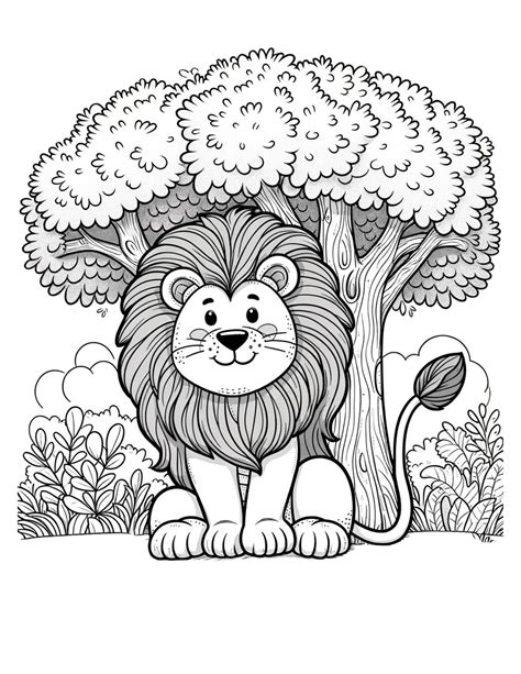 Jungle Coloring Pages - Free Printable Jungle Animals Coloring Book for ...