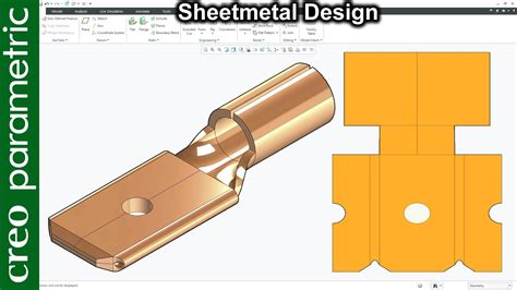 Sheet Metal Tutorial E Connecter In Creo Parametric Youtube