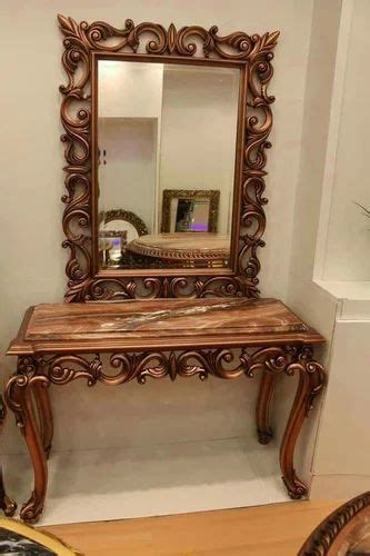 Teak Wood Designer Wooden Dressing Table Without Stool At Rs In