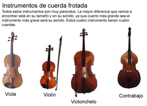 Violín Viola Violonchelo Y Contrabajo Icarito