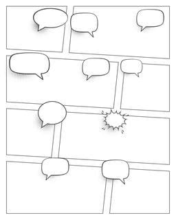 Charts and Printables: Comic Strip Template : Speech Bubbles 8 Panel