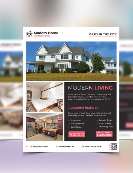 Real Estate Flyer 22 Examples Word PSD AI Tips