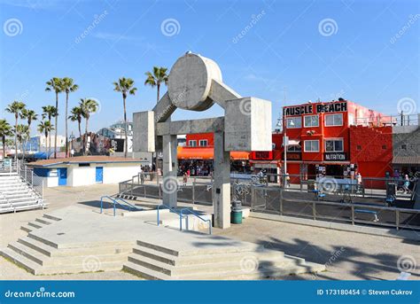 Venice California 17 Feb 2020 Muscle Beach Outdoor Gym Is The