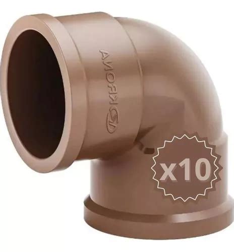 Cotovelo Joelho 90 Soldável 1 2 40mm Marrom Krona 10 Peças